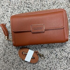 Brown Women's wallet / crossbody shoulder bag